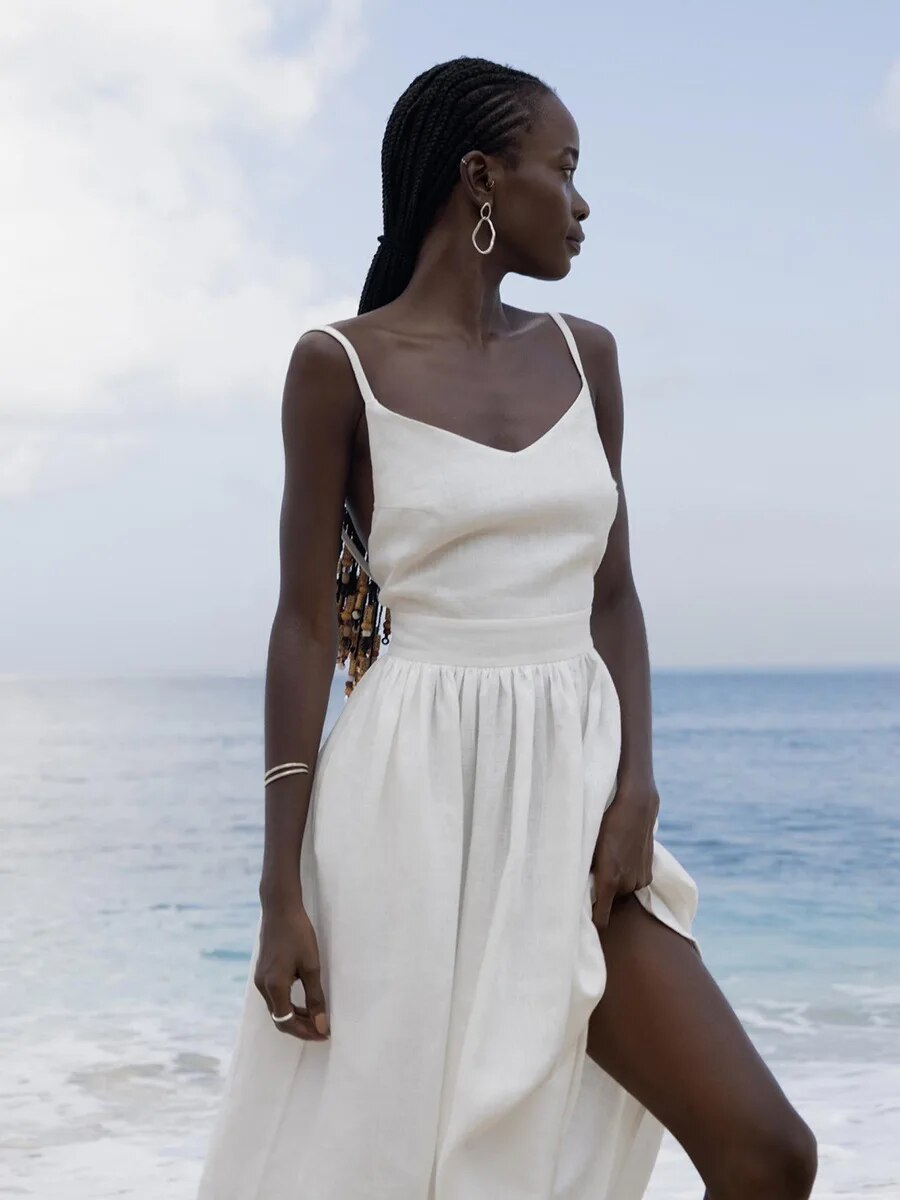 Maddie | Langes Sommerkleid aus Leinen