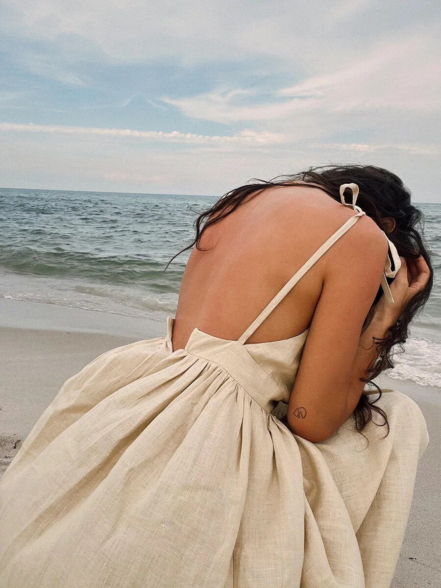 Maddie | Langes Sommerkleid aus Leinen