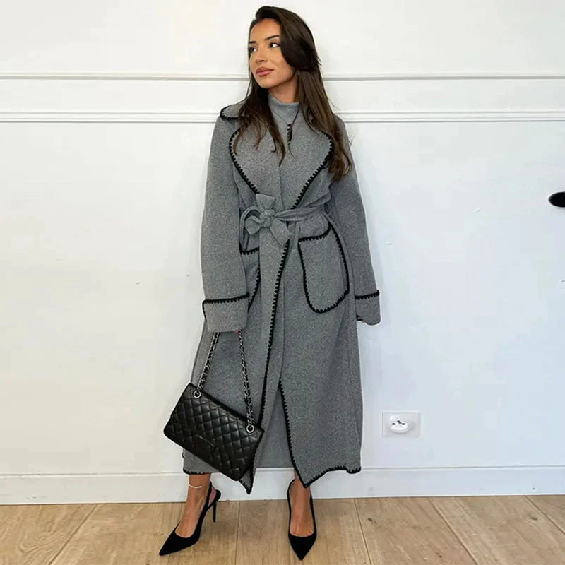 Avelena | Gemütlicher Langer Damen-Trenchcoat